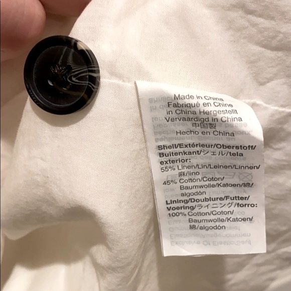 Madewell Linen Button Front Tank Dress - White - Picture 9 of 9